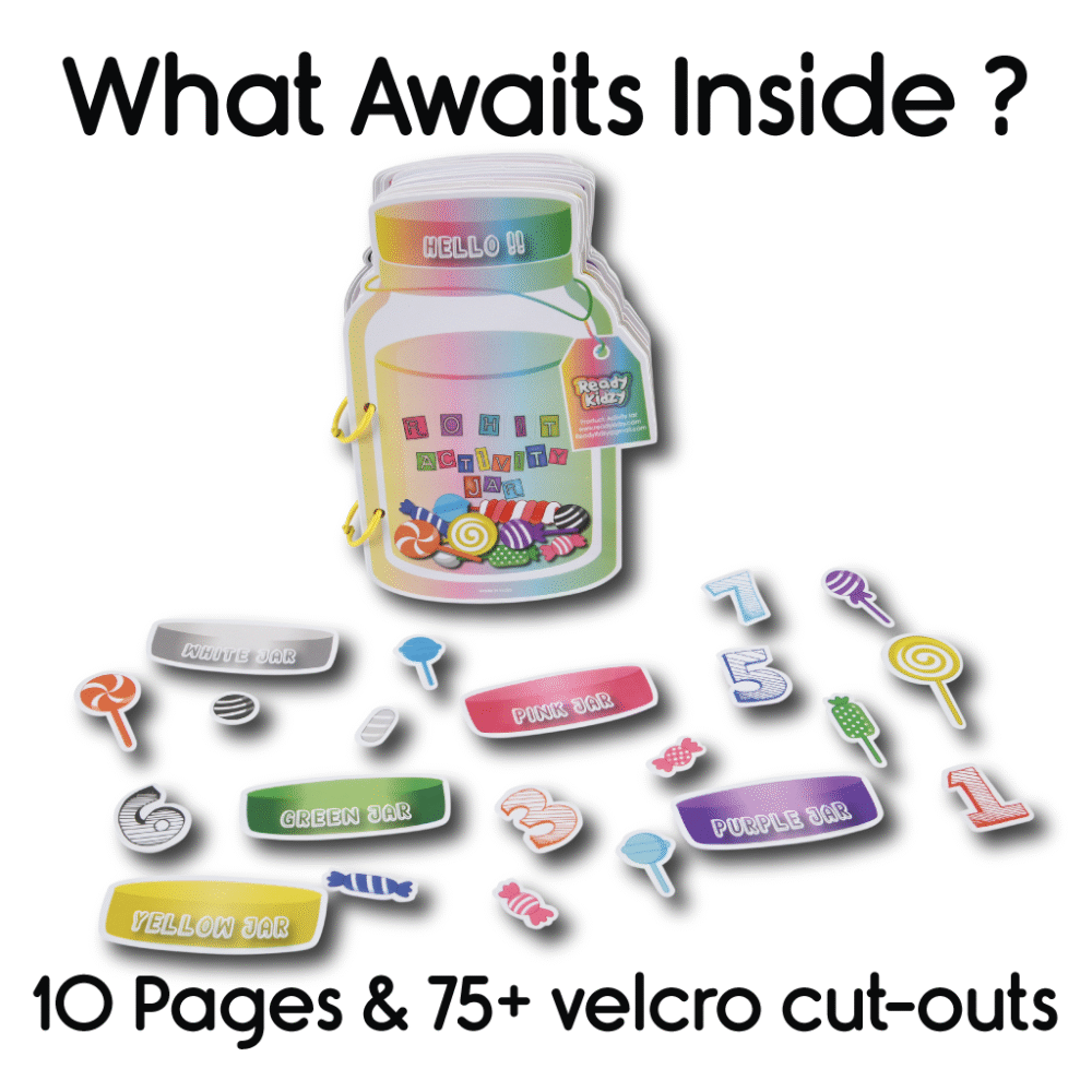 Candy Jar Activity Binder (Velcro based 1-10 candies numbering activities on jar shaped pages) - Image 2