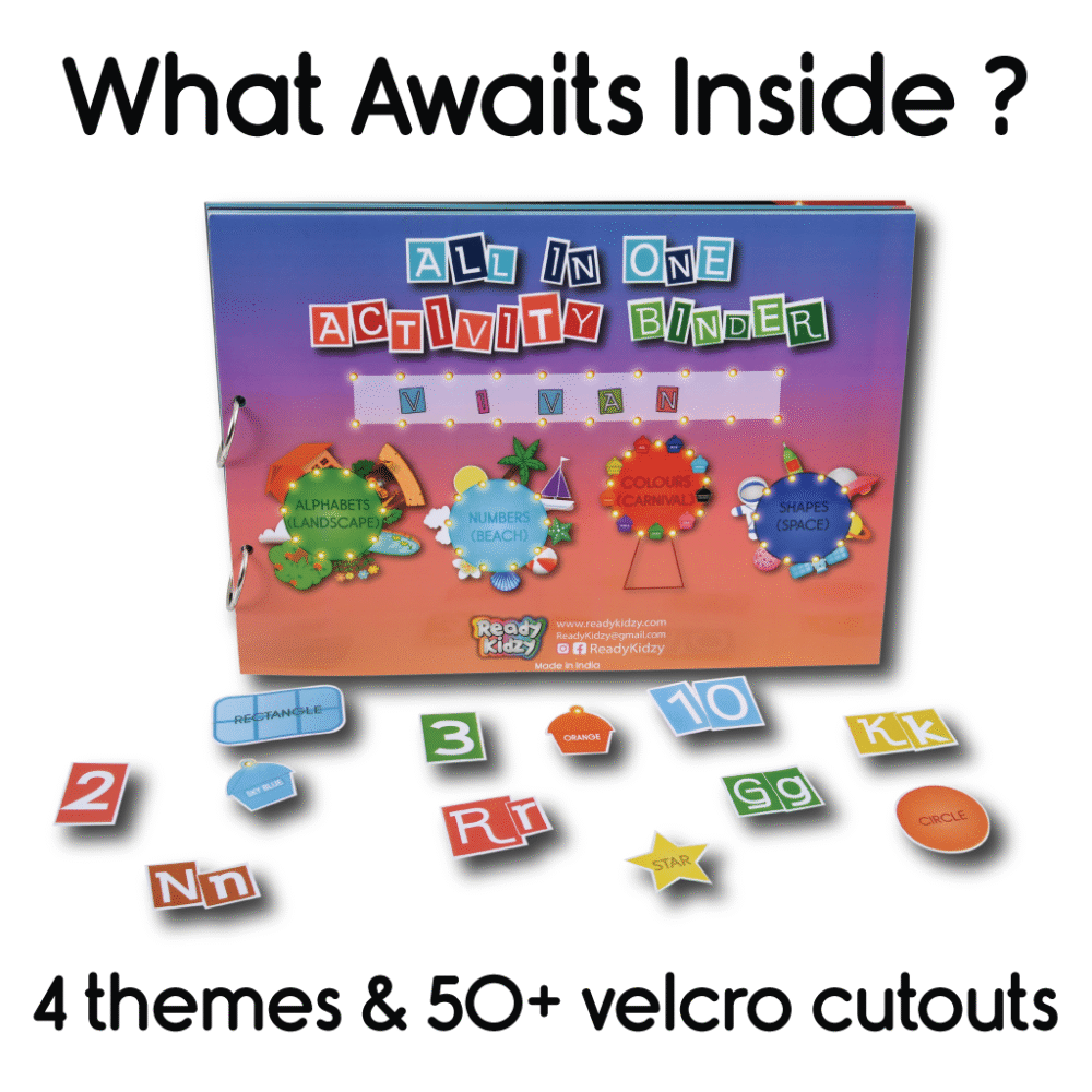 All in One Activity Binder (Velcro based Activities on Aa-Zz, 1-10, Shapes, Colours) - Image 2