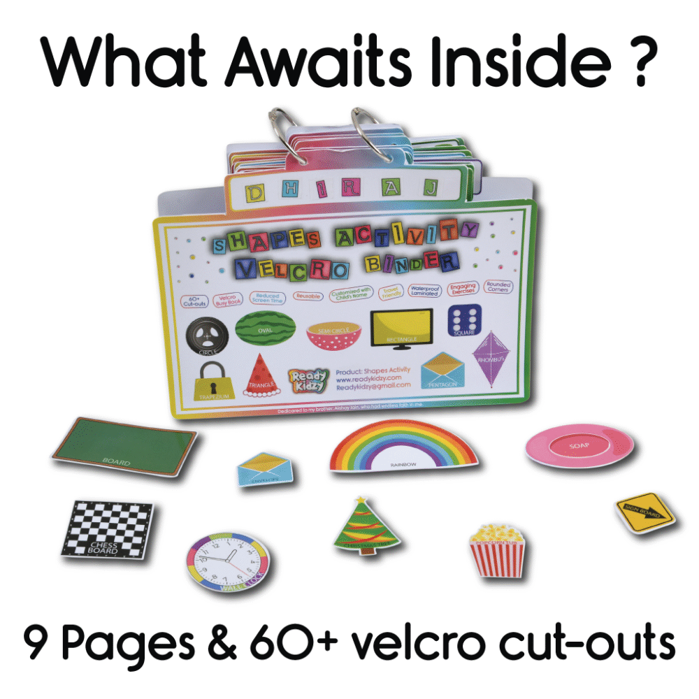 Shapes Activity Binder (Velcro based different shaped cut-outs activities on different shaped pages) - Image 2