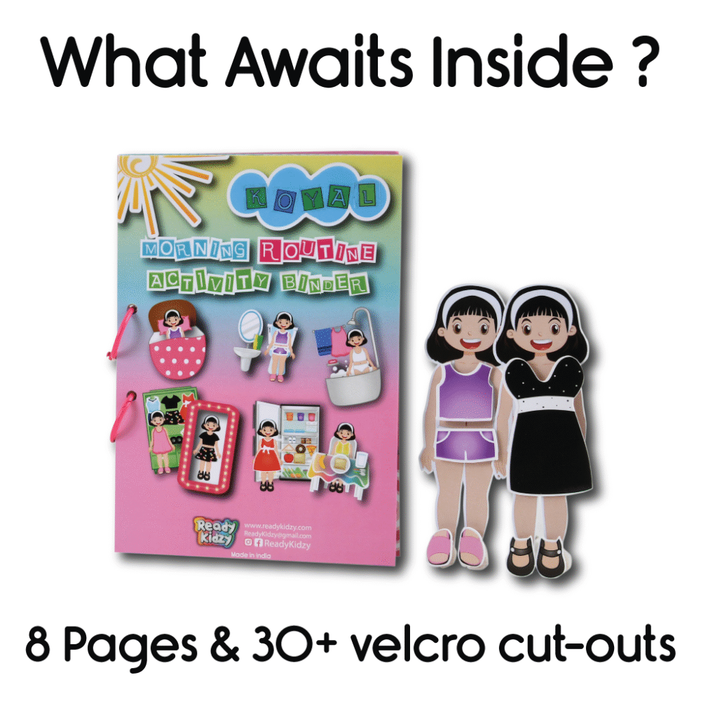 Morning Routine Activity Binder for Girls (Velcro based daily routine) - Image 2