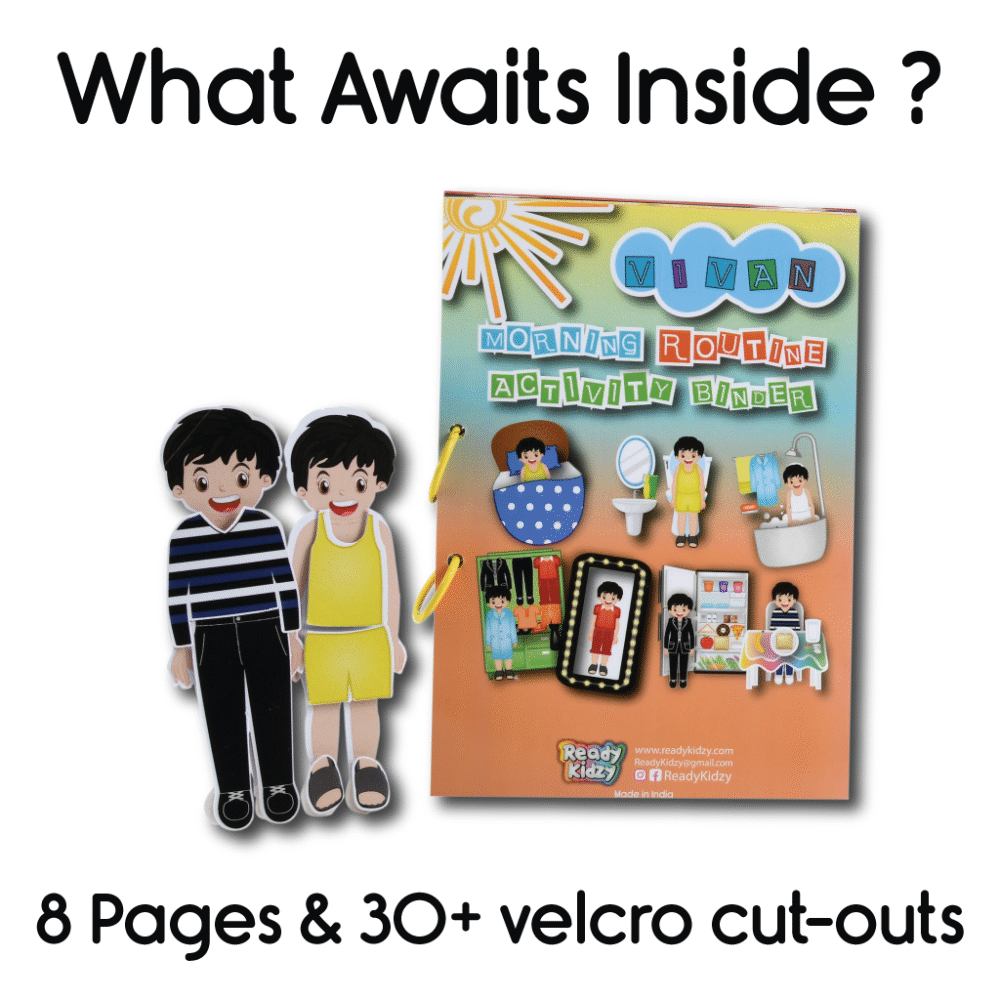 Morning Routine Activity Binder for Boys (Velcro based daily routine) - Image 2