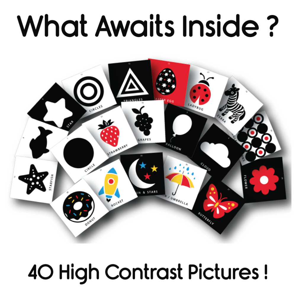 High Contrast New Born Babies Flash Cards (Pack of 4 volumes) - Image 2