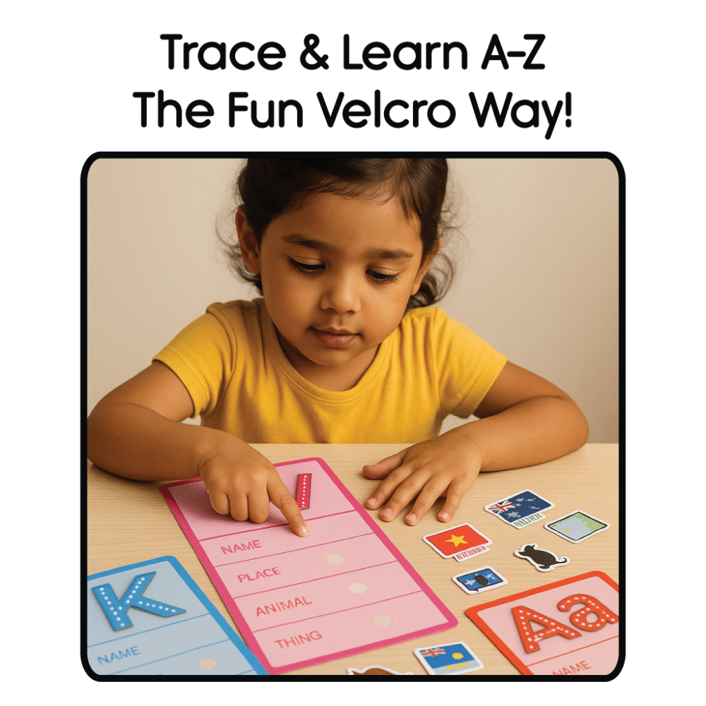 Name Place Animal Thing Jumbo Flash Cards (104 Velcro based cut-outs + a free erasable marker) - Image 3