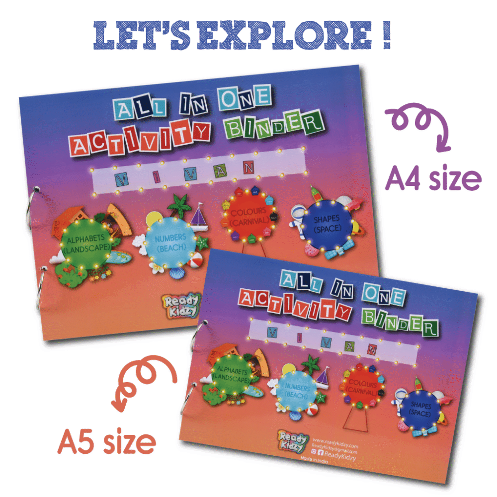 All in One Activity Binder (Velcro based Activities on Aa-Zz, 1-10, Shapes, Colours) - Image 4