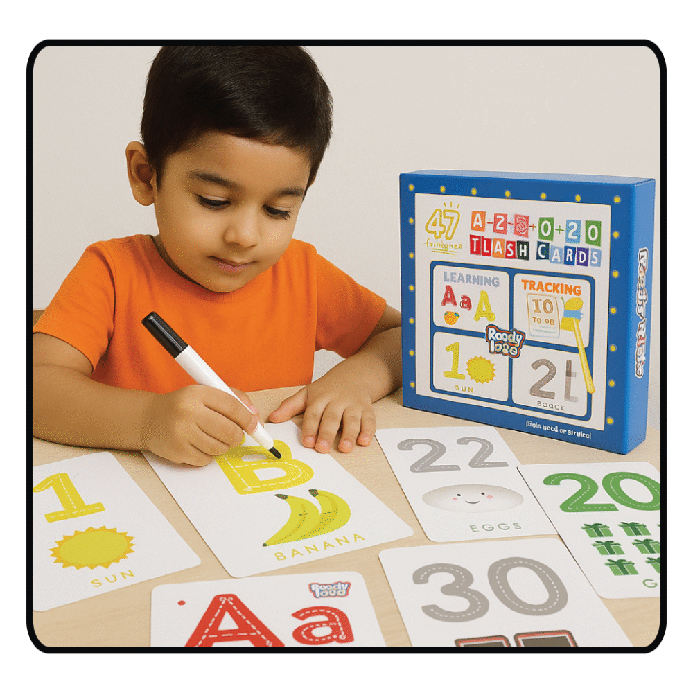 A-Z, a-z, 0-20 Erasable Flash Cards (Non-tearable with a free erasable marker inside) - Image 6