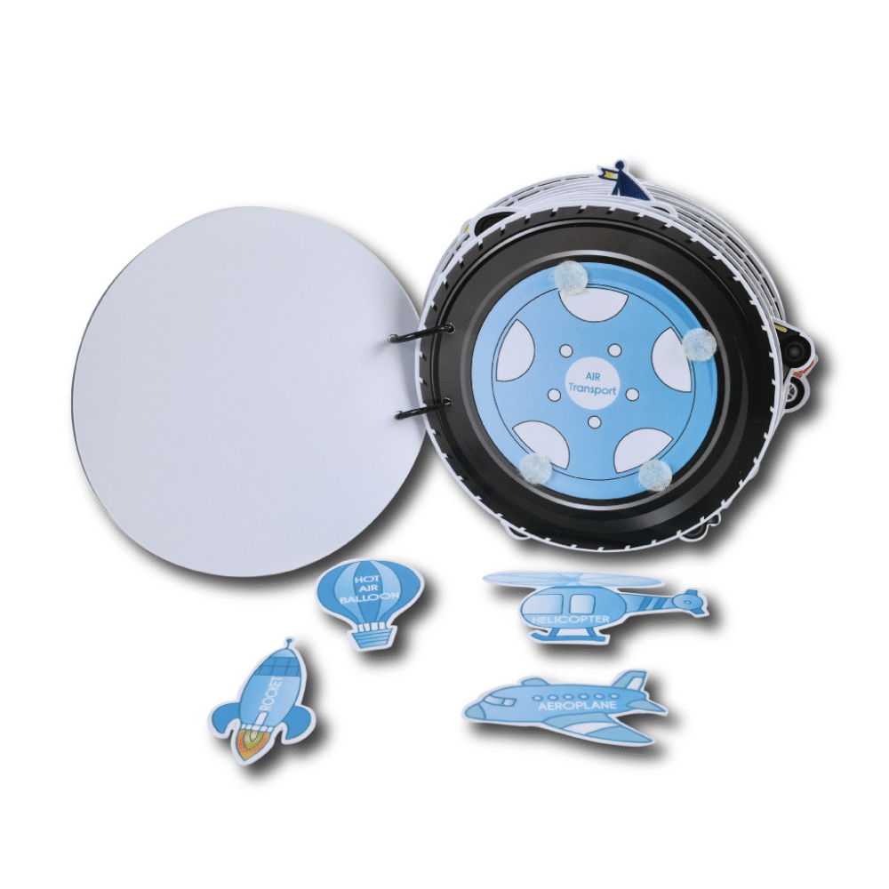 Transport Activity Binder (Velcro based transport cut-outs activities on tyre shaped pages) - Image 6
