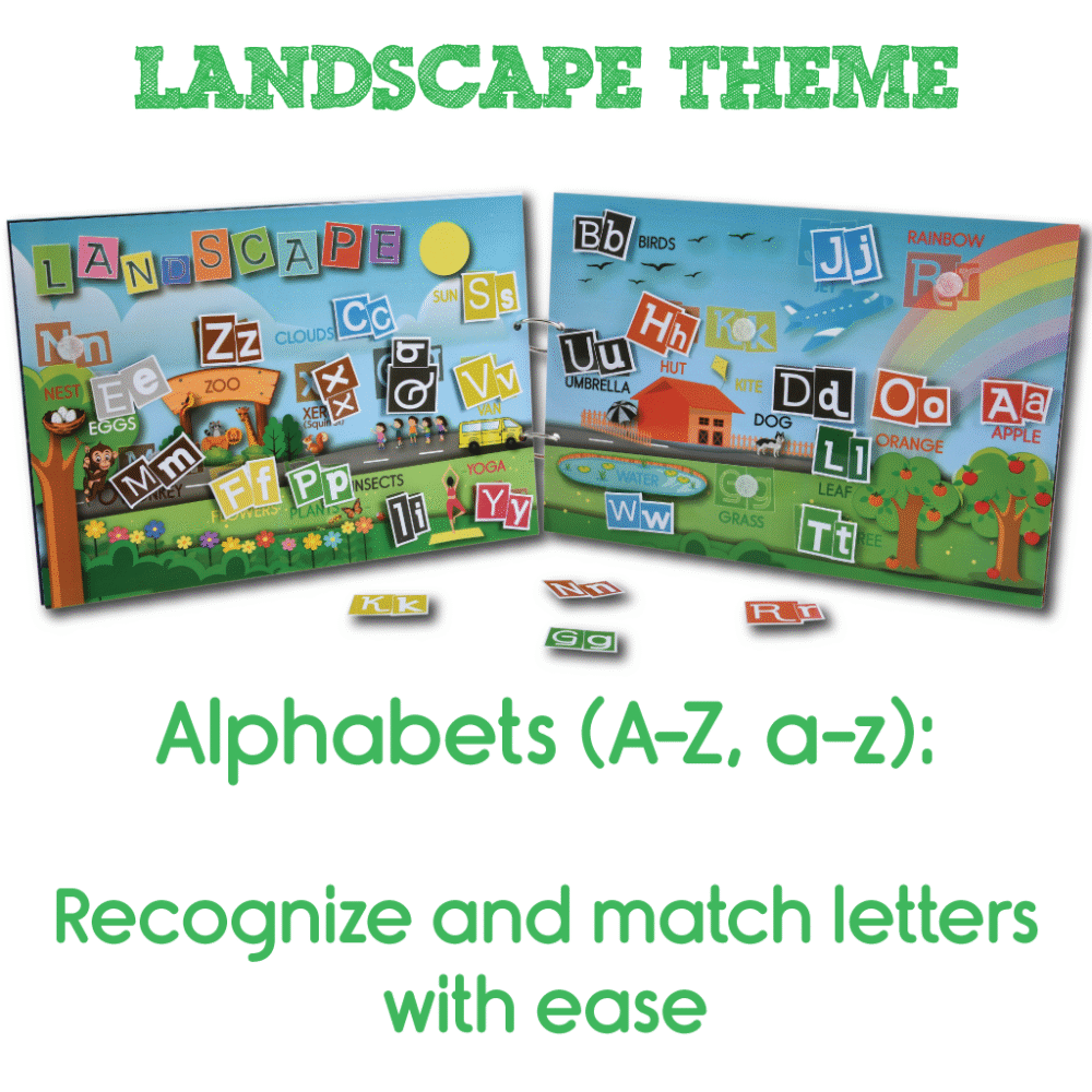 All in One Activity Binder (Velcro based Activities on Aa-Zz, 1-10, Shapes, Colours) - Image 7