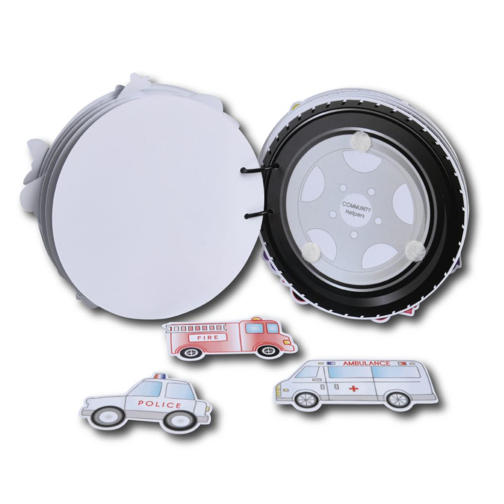 Transport Activity Binder (Velcro based transport cut-outs activities on tyre shaped pages) - Image 7