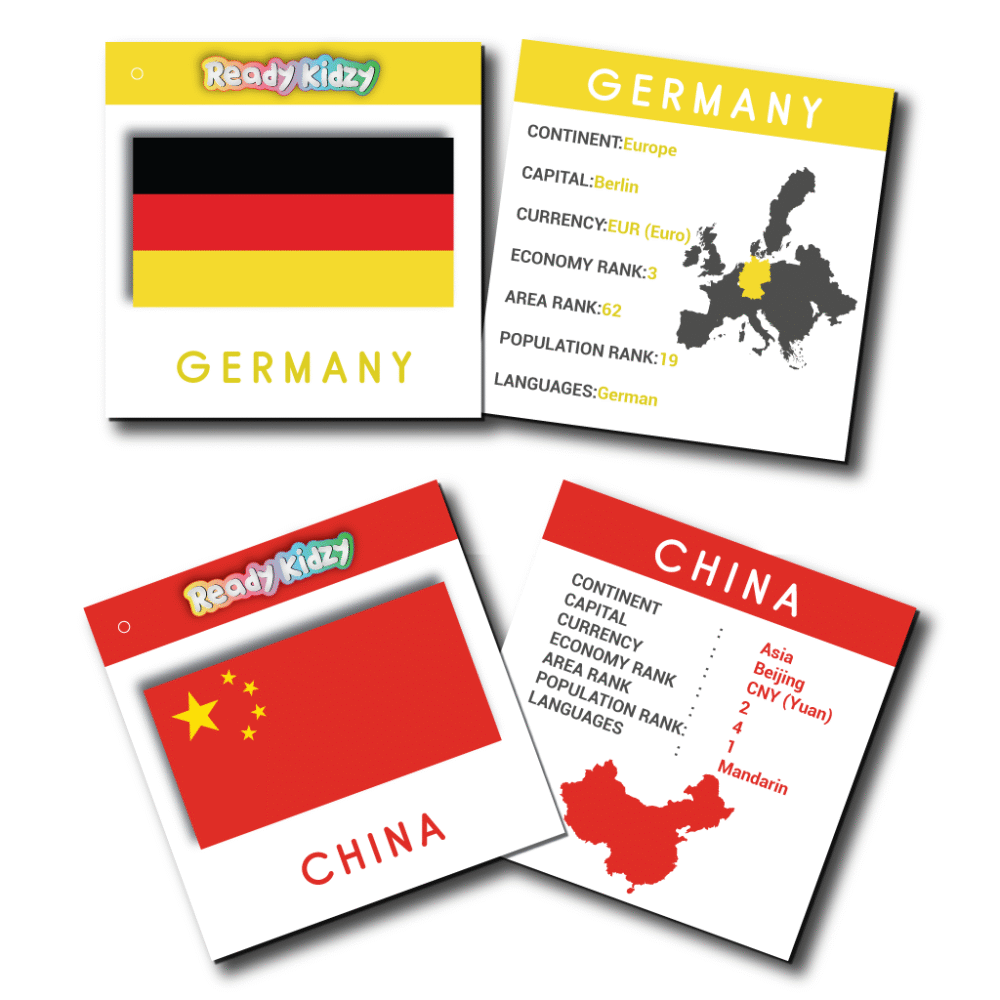 Country Flash Cards (Non-tearable with a free erasable marker inside) - Image 7