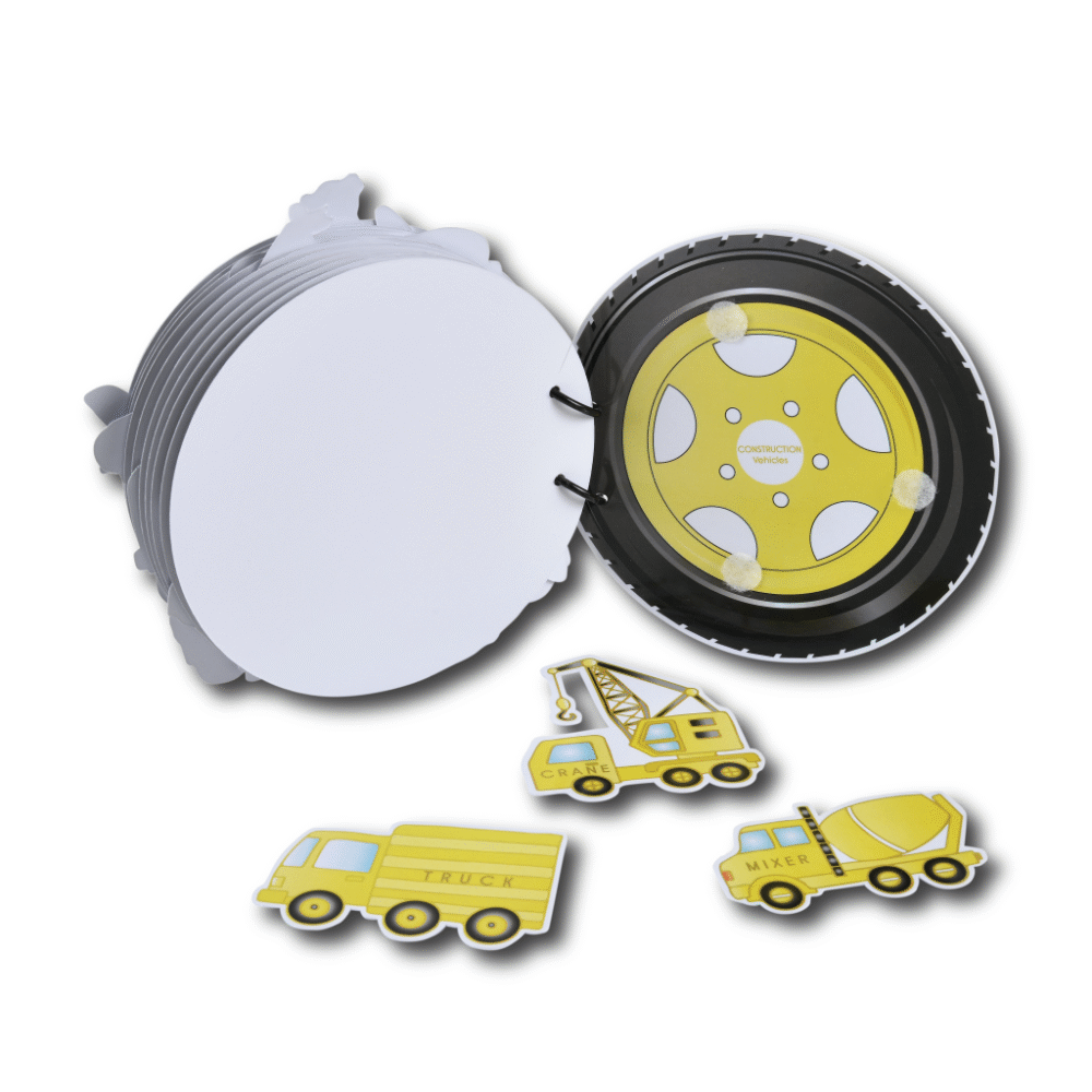 Transport Activity Binder (Velcro based transport cut-outs activities on tyre shaped pages) - Image 8